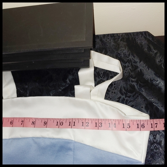 Blue and White Satin Top - Picture 7 of 7